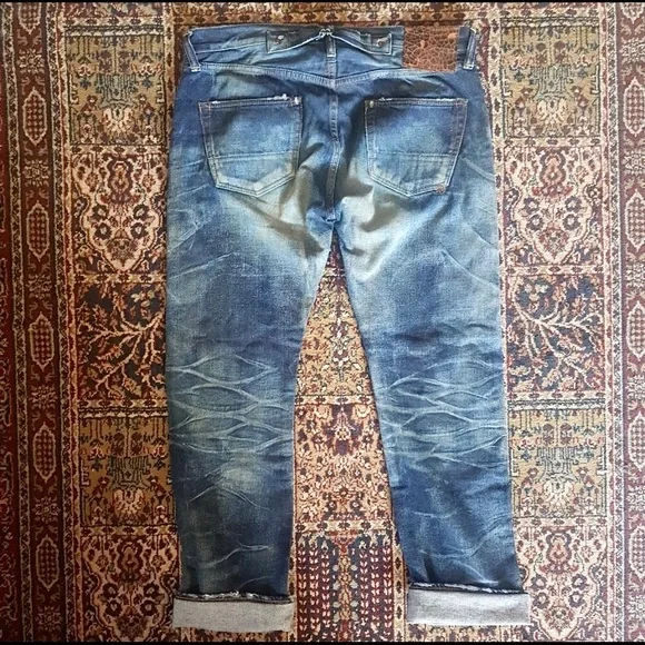 🌈 Amazing Japanese PRPS NOIR Selvedge Jeans SOLD - Picture 4 of 8